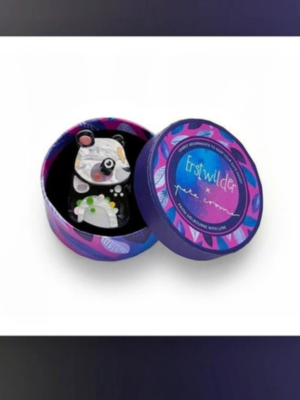 Erstwilder The Patient Panda Brooch Mini